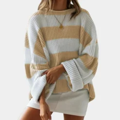 Truien & Vesten Dames*Mathilde - Gestreepte oversized damestrui voor de zomer