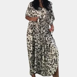 Jurken & Jumpsuits Dames*Maxi-jurk met luipaardprint voor dames - Zomerse Stijl