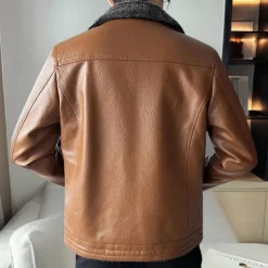 Jassen Heren*MELE - Casual Motorjas voor Heren - Perfect voor de Zomer Bruin