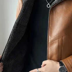 Jassen Heren*MELE - Casual Motorjas voor Heren - Perfect voor de Zomer Bruin