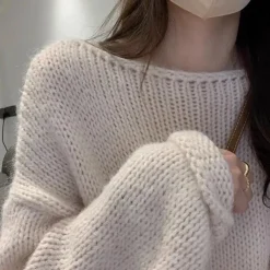 Truien & Vesten Dames*MELISSA - Luxe Gebreide Zomerse Trui voor Dames Beige