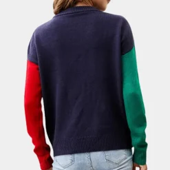 Truien & Vesten Dames*MELODY - Comfortabele Kersttrui voor Dames Marineblauw