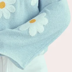 Truien & Vesten Dames*Mia - Gebloemd Geborduurd Damestrui voor de Lente/Zomer