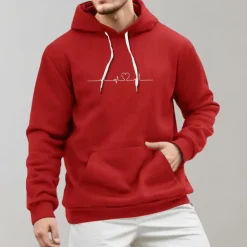 Jassen Heren*Micha - Zomerse Herenhoodie met Hartjesprint