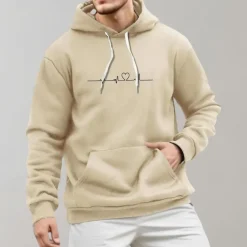 Jassen Heren*Micha - Zomerse Herenhoodie met Hartjesprint