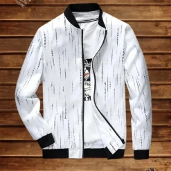 Jassen Heren*Michalis - Modieus lichtgewicht zomer herenjack Wit