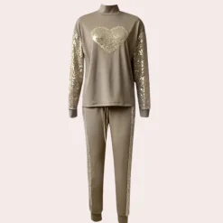 Sets Dames*MICHELLE - Stijlvolle 2-Delige Zomerset voor Dames Khaki