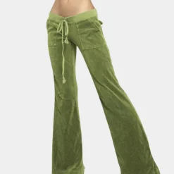 Broeken & Rokken Dames*MILIANI - Luchtige Casual Uitlopende Broek voor Dames - Zomereditie Groen