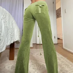Broeken & Rokken Dames*MILIANI - Luchtige Casual Uitlopende Broek voor Dames - Zomereditie Groen