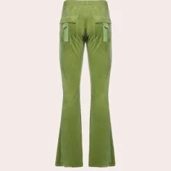 Broeken & Rokken Dames*MILIANI - Luchtige Casual Uitlopende Broek voor Dames - Zomereditie Groen