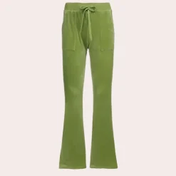 Broeken & Rokken Dames*MILIANI - Luchtige Casual Uitlopende Broek voor Dames - Zomereditie Groen