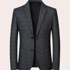 Jassen Heren*Mimir - Formele retro geruite herenblazer voor de zomer