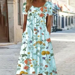 Jurken & Jumpsuits Dames*MINA - Casual bloemenjurk voor de zomer