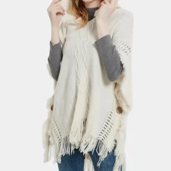 Truien & Vesten Dames*MIRIANA - Stijlvolle Zomer Poncho Trui voor Dames Beige