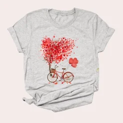 Topjes & Shirts Dames*Mirielle - Zomerse T-shirt voor dames met decoratieve print