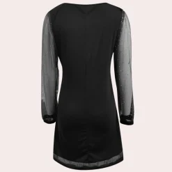 Jurken & Jumpsuits Dames*Moderne damesjurk met v-hals voor de zomer Zwart