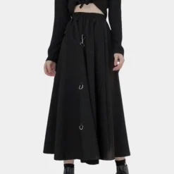 Broeken & Rokken Dames*Moderne en asymmetrische stijlvolle zomerrok voor dames Zwart