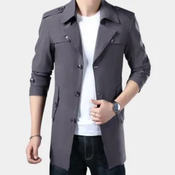 Jassen Heren*Moderne zomer trenchcoat voor heren