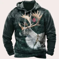 Jassen Heren*MODESTO - Elegante Zomerhoodie voor Heren Donker Cyaan