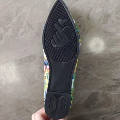 Damesschoenen*Modieuze en kleurrijke zomerse platte damesschoenen Blauw