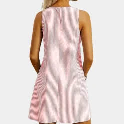 Jurken & Jumpsuits Dames*Modieuze gestreepte damesjurk voor de zomer