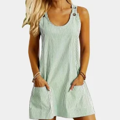 Jurken & Jumpsuits Dames*Modieuze gestreepte damesjurk voor de zomer