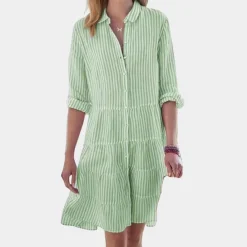 Jurken & Jumpsuits Dames*Modieuze gestreepte zomerjurk voor dames