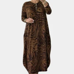 Jurken & Jumpsuits Dames*Modieuze losvallende damesjurk voor de zomer