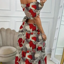 Jurken & Jumpsuits Dames*Modieuze off-shoulder zomerjurk voor dames