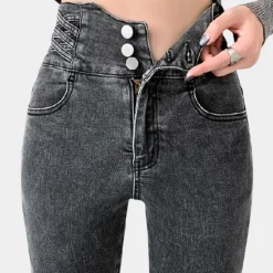 Broeken & Rokken Dames*Modieuze zomerse jeans met hoge taille voor dames
