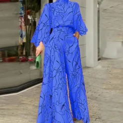 Jurken & Jumpsuits Dames*Modieuze zomerse jumpsuit met lange mouwen voor dames