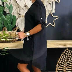 Jurken & Jumpsuits Dames*Mylah - Luchtige katoenen blouse jurk voor de zomer