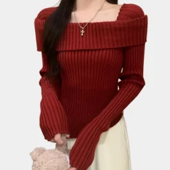 Truien & Vesten Dames*NANCY - Luxe Zomerse Trui voor Dames Rood