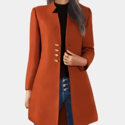 Jassen Dames*Natalie - Tijdloze damesjas met één rij knopen voor de zomer