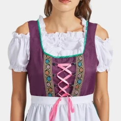 Jurken & Jumpsuits Dames*Natascha - Betoverende Zomerse Dirndl Jurk voor Oktoberfest Paars