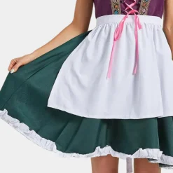 Jurken & Jumpsuits Dames*Natascha - Betoverende Zomerse Dirndl Jurk voor Oktoberfest Paars