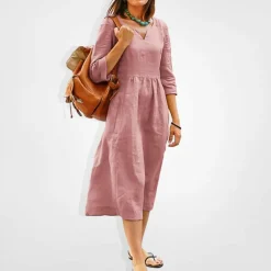Jurken & Jumpsuits Dames*NATHALIA - Zomerse casual midi-jurk
