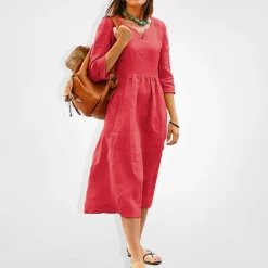 Jurken & Jumpsuits Dames*NATHALIA - Zomerse casual midi-jurk