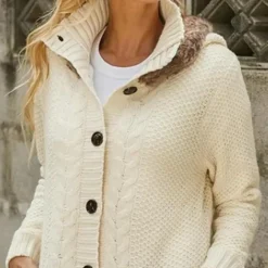 Truien & Vesten Dames*NAYLANI - Trendy Zomervest Met Capuchon voor Dames Beige