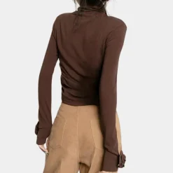 Topjes & Shirts Dames*NAYRA - Elegante Overhemd voor Dames Bruin