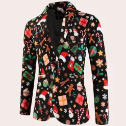 Jassen Heren*NELIO - Comfortabele Zomerblazer voor Heren Zwart