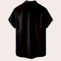 Shirts Heren*Nemet - Herenhemd met klassiek halloween thema voor de zomer Zwart Oranje