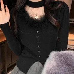 Truien & Vesten Dames*NEOMA - Luchtige Klassieke Gebreide Zomertrui voor Dames Zwart