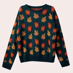 Truien & Vesten Dames*Nerina - Elegante gebreide dames trui met bladmotief voor de zomer