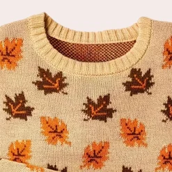 Truien & Vesten Dames*Nerina - Elegante gebreide dames trui met bladmotief voor de zomer