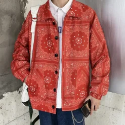 Jassen Heren*Nev - Trendy Lange Mouwen Herenjack met Paisleymotief voor Zomeravonden