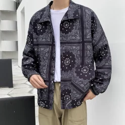 Jassen Heren*Nev - Trendy Lange Mouwen Herenjack met Paisleymotief voor Zomeravonden