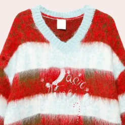 Truien & Vesten Dames*NIANA - Trendy Zomerse Trui voor Dames Rood Blauw