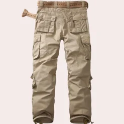 Broeken Heren*Nicolo - Stijlvolle heren cargobroek voor de zomer Khaki