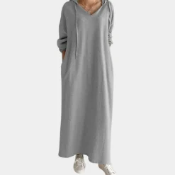 Jurken & Jumpsuits Dames*Nienke - Comfortabele zomerse damesjurk met capuchon